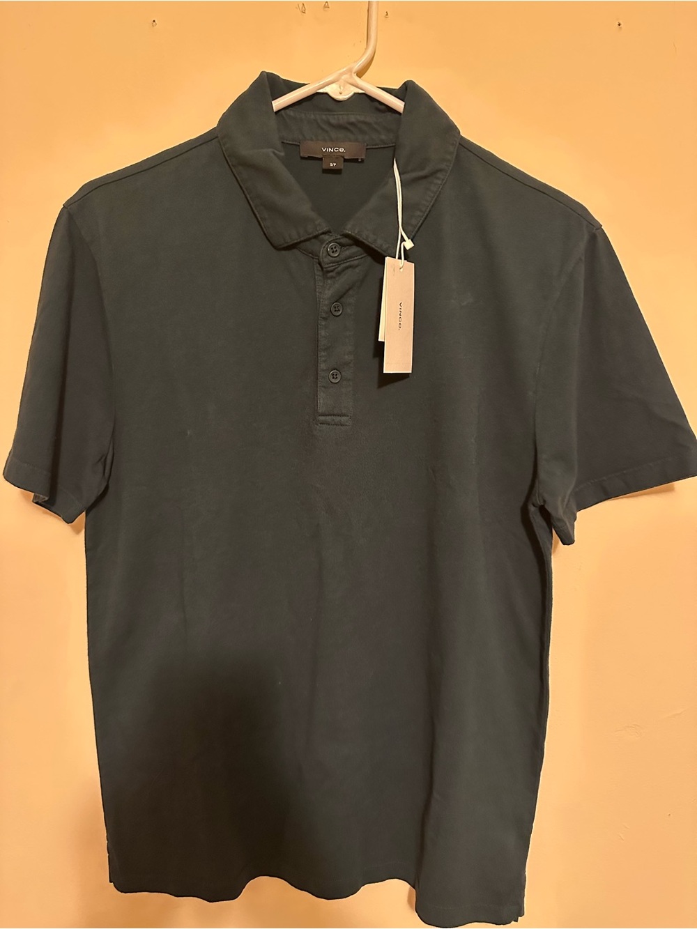 Vince Men's Forest Green Polo Shirt